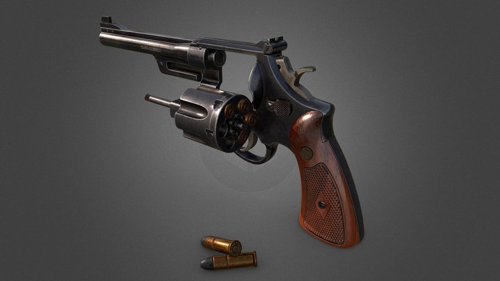 S&W Revolver 3D Model