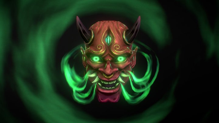 Japan mask Hannya 3D Model