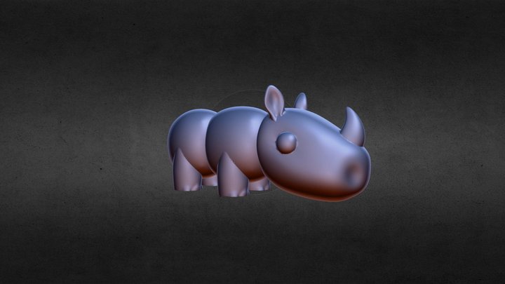 Articulated Rhino 3D Model