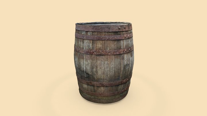 Whiskey barrel 3D Model