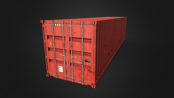 Cargo Shipping Container 40ft 3D Model