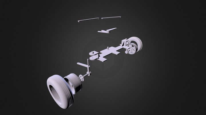 Steering Wheel Assembly [exploded] 3D Model
