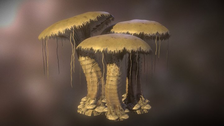 LrgStringyMushroom001aGrp 3D Model