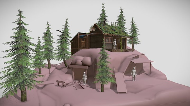 Blockout + House 3D Model