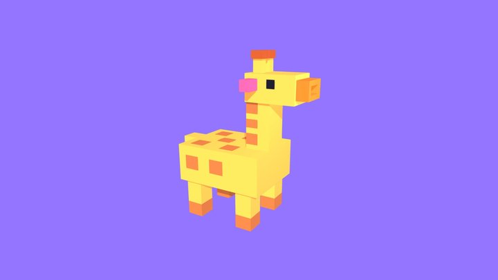 Giraffe voxel 3D Model