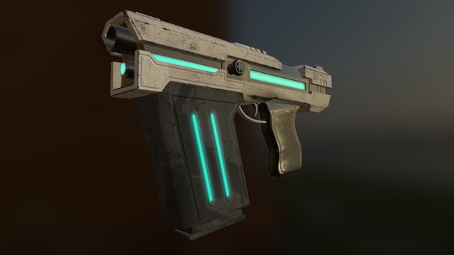Cross Gate Machine Pistol 3D Model