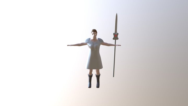 Female Knight 3D Model