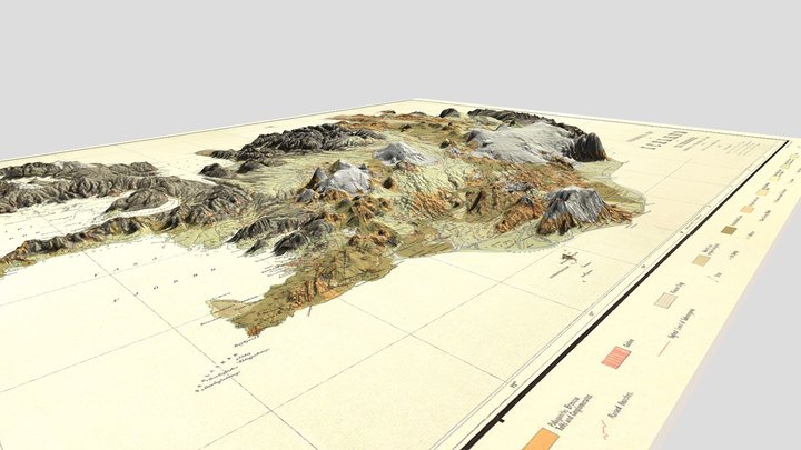 Iceland 1901 Geology 3D Model