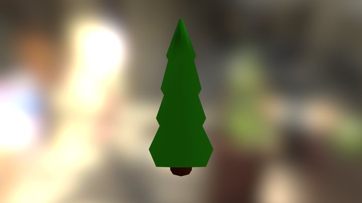 Tree Fir Lowpoly 3D Model