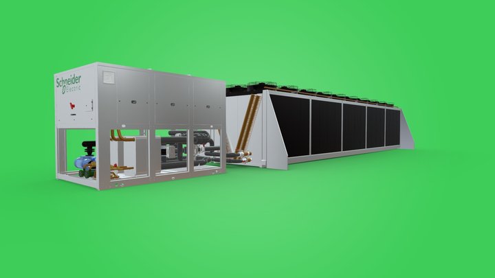 Uniflair Free Cooling Chillers, 400 - 1200kW 3D Model
