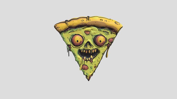 Zombie Pizza 3D Model