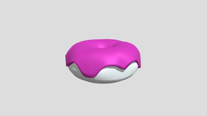 3d low poly model donut 3D Model