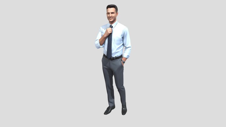 Blue Shirted Professional Adjusting Tie – Kostenloses 3D-Modell STL
