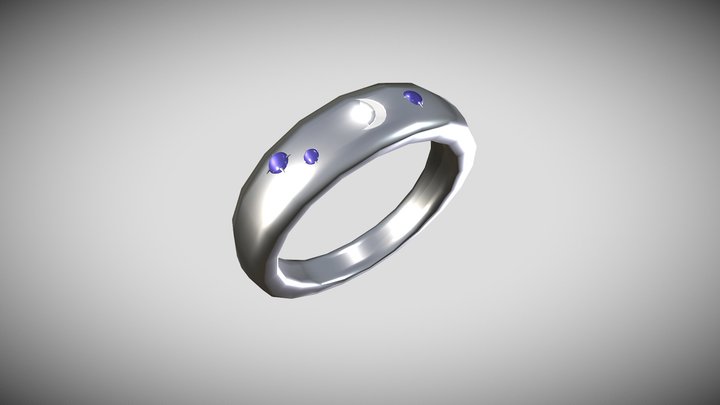 Page Moon and Star Setting 3D Model