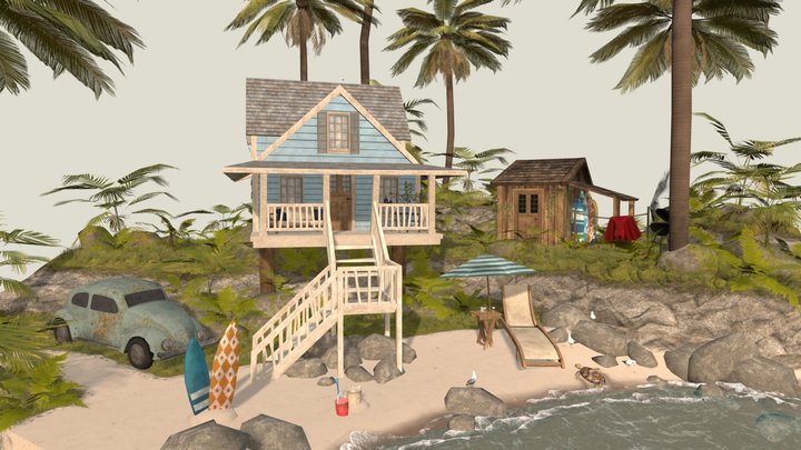 DAE Diorama - By The Ocean 3D Model