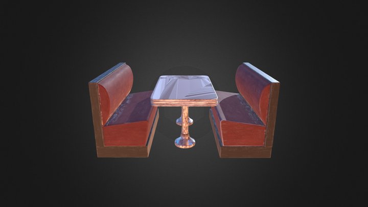 Table and booth final 3D Model