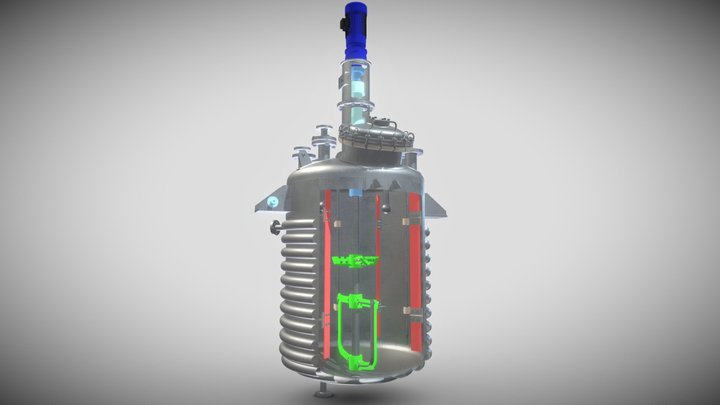 Limpet Reactor Cut Section 3D Model