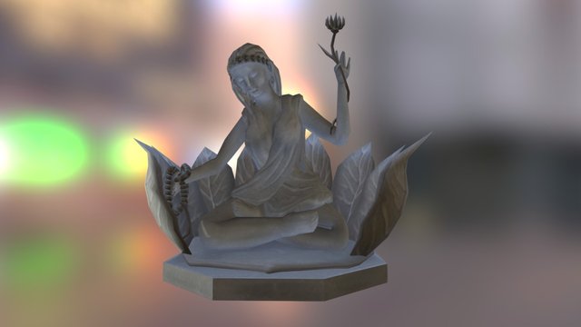 Goddess Statue 3D Model