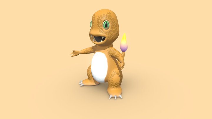 Charmender Pokemon 3D Model