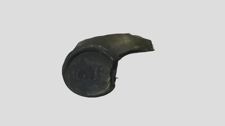 Brent Cemetery Wine Bottle Base with Seal 3D Model