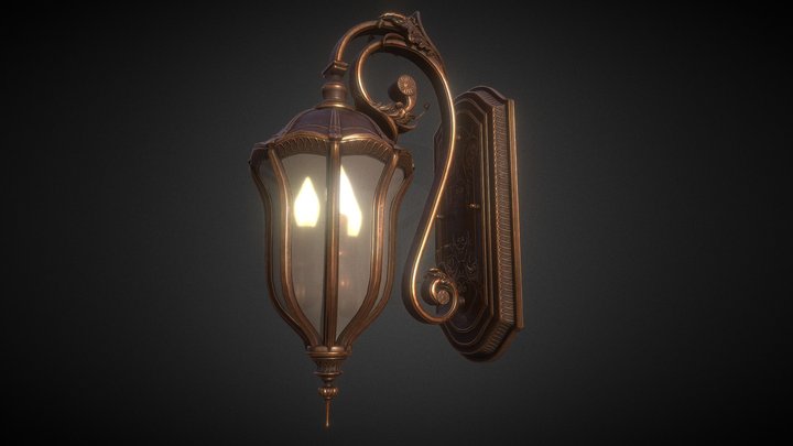 CLASSICAL OUTDOOR WALL LAMP -Model 03- 3D Model