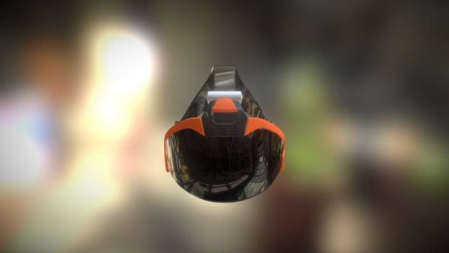 Шлем 9 (карбон оранжевый) 3D Model