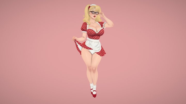Sexy pinup wife free download 3D Model