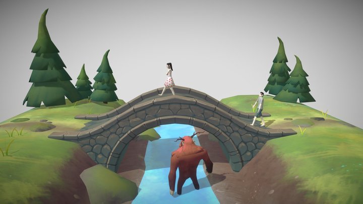 Over the Bridge 3D Model