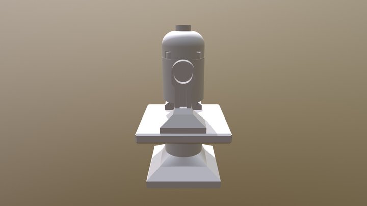 R2D2 On Pedestal 3D Model