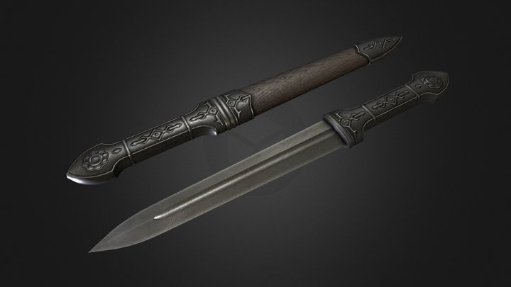 Caucasian dagger 3D Model