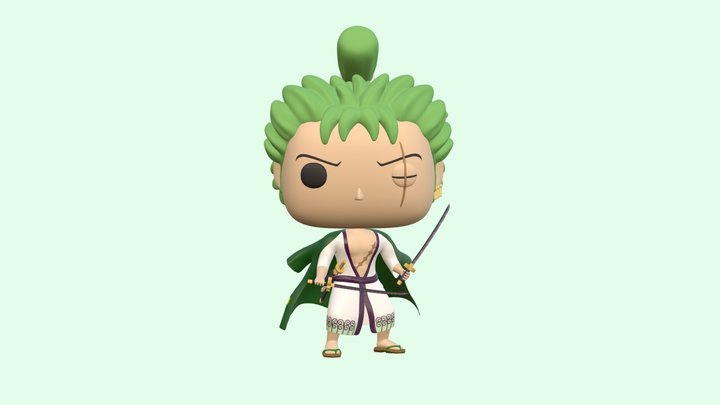 ZoroJuro Funko pop Style 3D Model