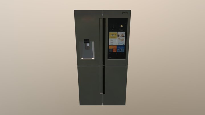 Family Hub French Door Smart Refrigerator 3ds 3D Model