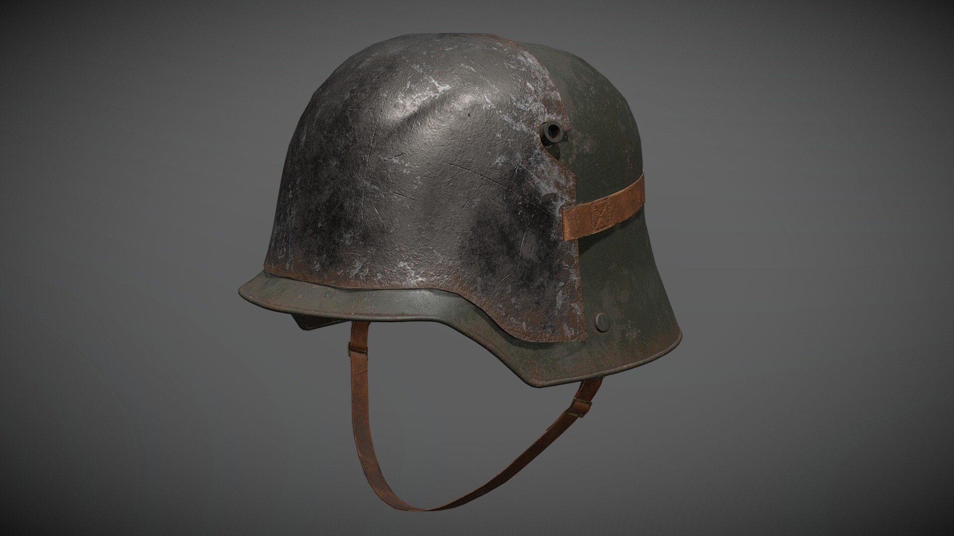 3D German Helmet WWI Stahlhelm M1916 with plate