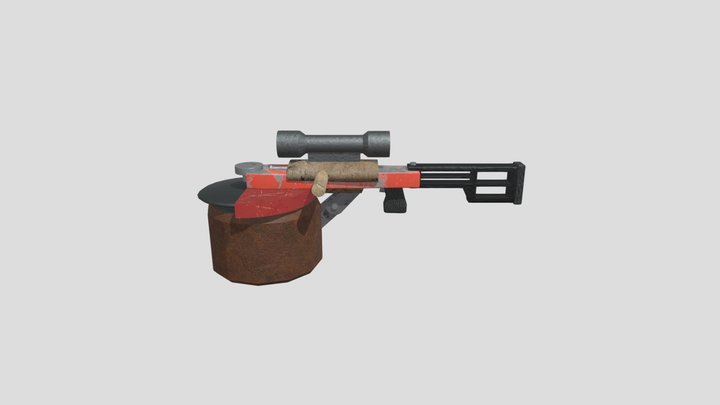Grinder Gun Asset (Weapon) 3D Model