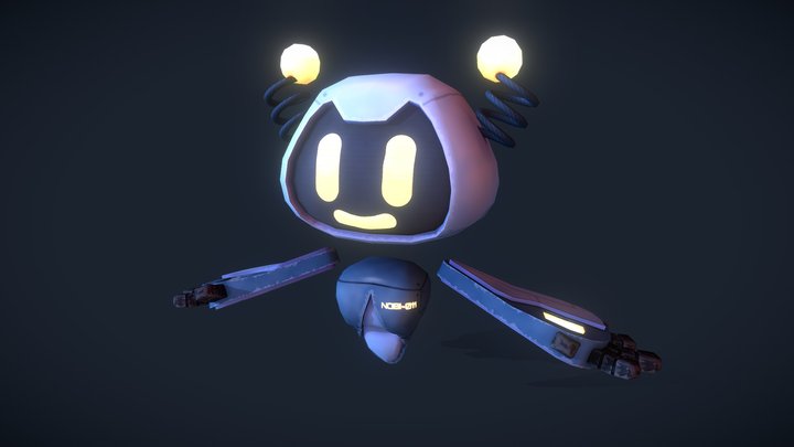 Nobi-011: Game-Ready Cartoon Robot 3D Model