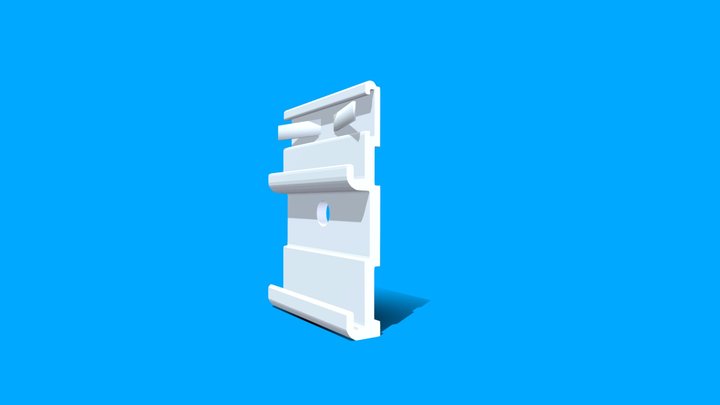 K2 Insertion Rail Cross Connector Aluminium 3D Model