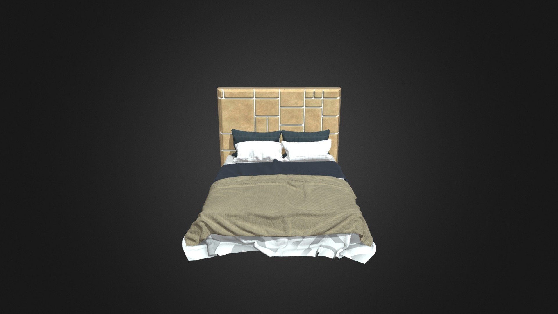 Bed - 3D Model By Poly9 [65a3ab3] - Sketchfab