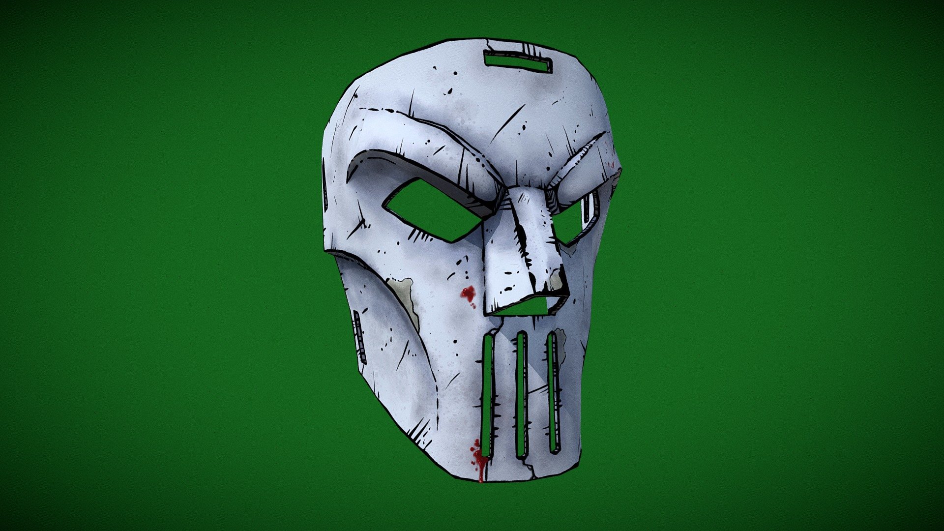 Casey Jones mask (TMNT) - Buy Royalty Free 3D model by jcwiki [65a664a ...