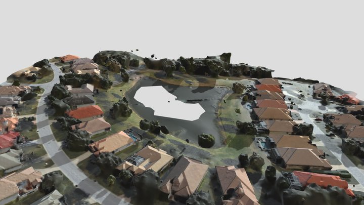 Dog Park Lake 3D Model