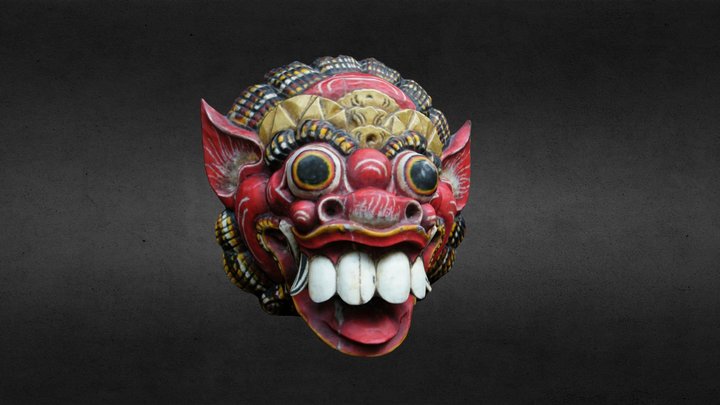 Indonesian monster mask 3D Model
