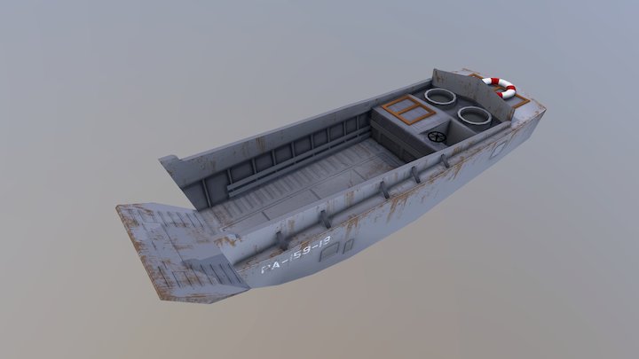 Iwo Jima Higgins Landing Craft 3D Model