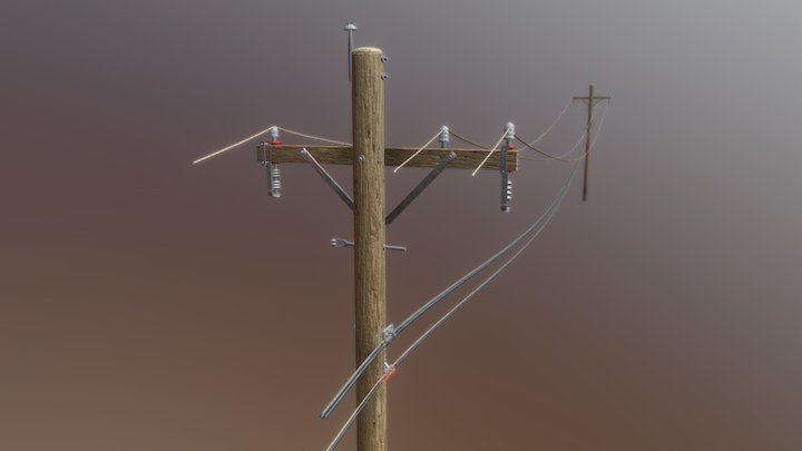 Utility Pole 3D Model
