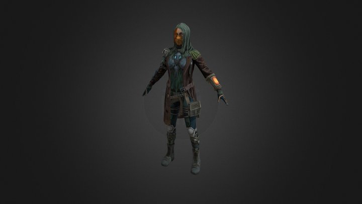 FemaleScoutBlender 3D Model
