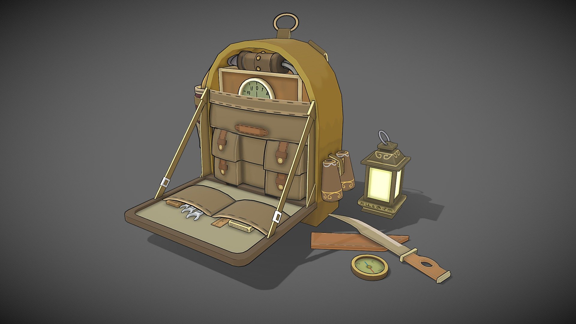 Survival kit (AdventureKitChallenge) - Download Free 3D model by GreenG  (@GreenG) [65ad10d]