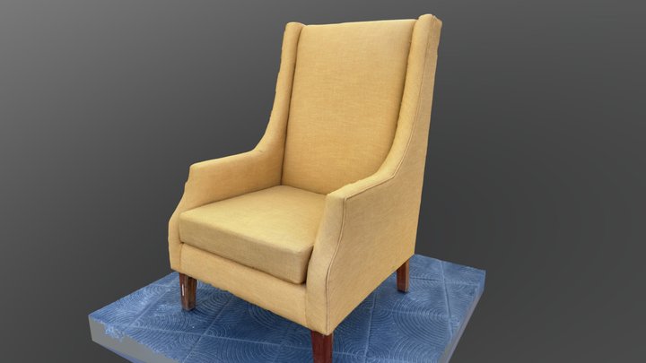 Yellow sofa 3D Model
