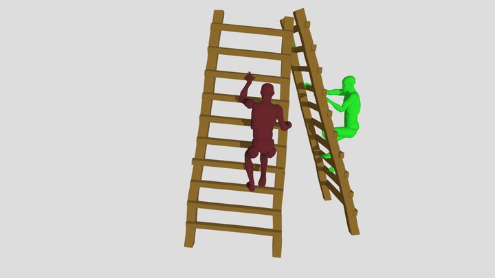 Climbing a Ladder 3D Model
