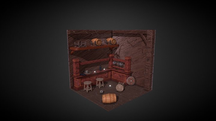 Medieval Diorama 3D Model