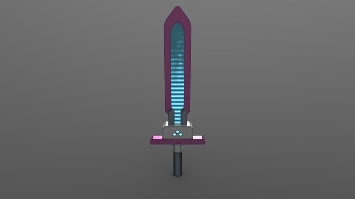 Sci-fi Sword "Fluo Spring" 3D Model