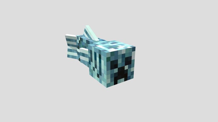 Aqua Creepers Minecraft mod 3D Model
