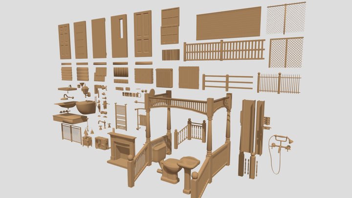 Buildings_Kit_1.0 FBX (CC0) – Modelo 3D gratuito STL